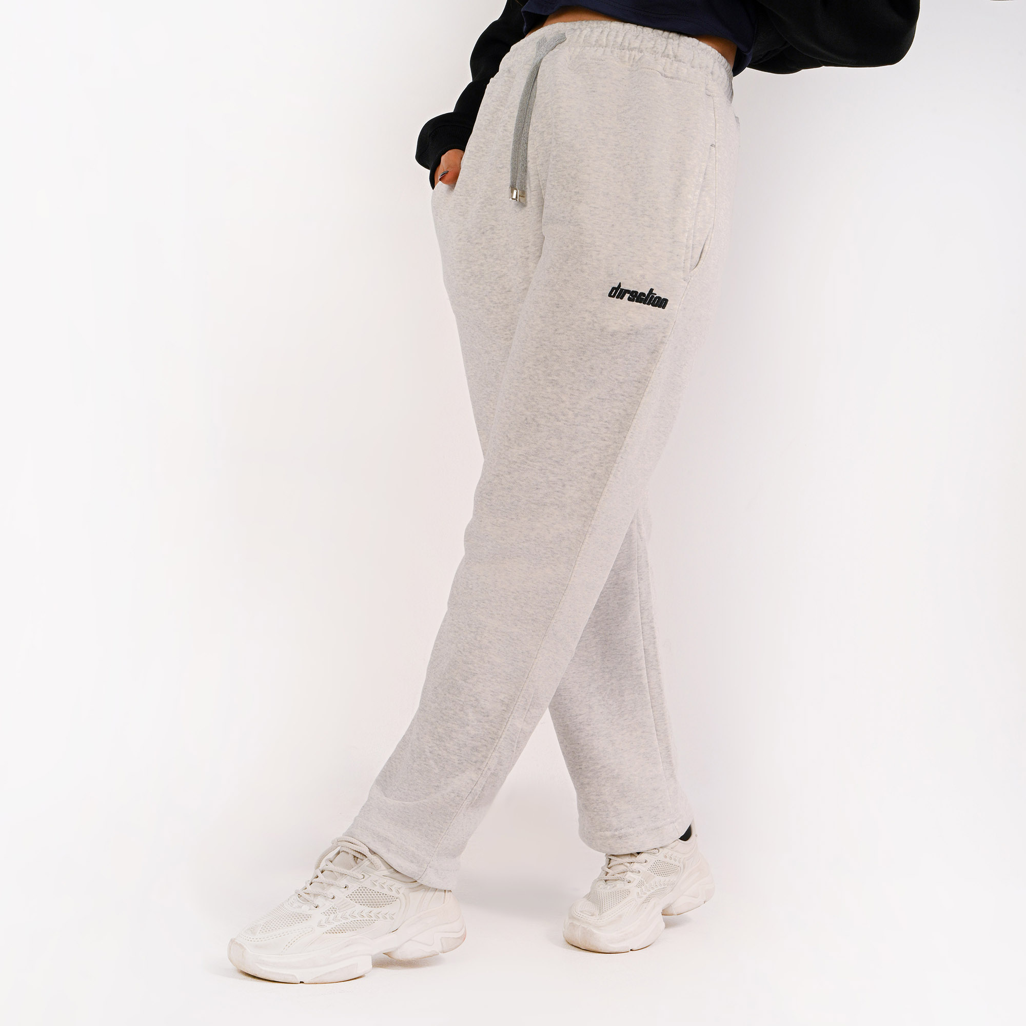 Wide-Leg unisex gray sweatpants