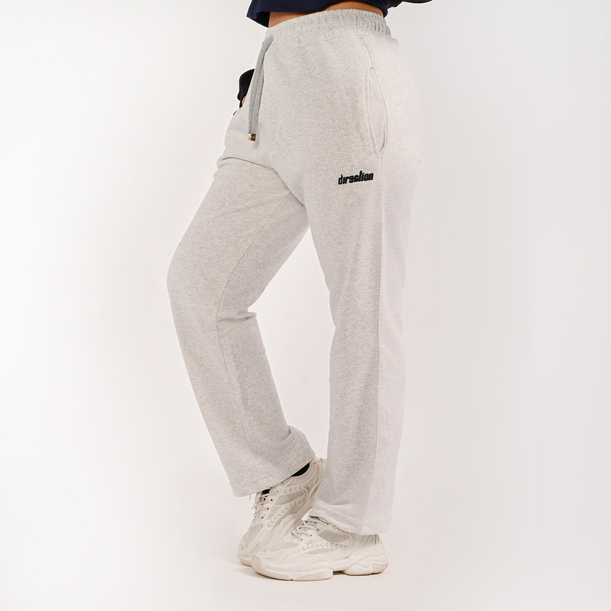 Wide-Leg unisex gray sweatpants
