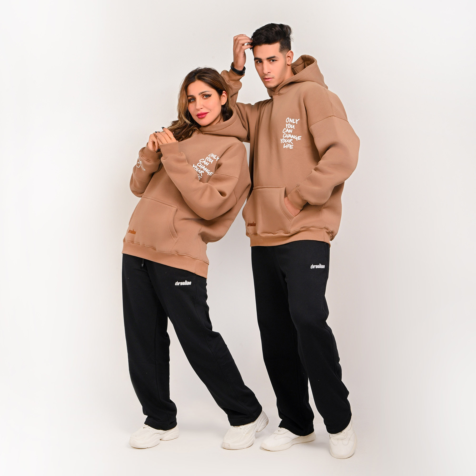 Only you can change your life-unisex mocha brown hoodie - صورة إضافية