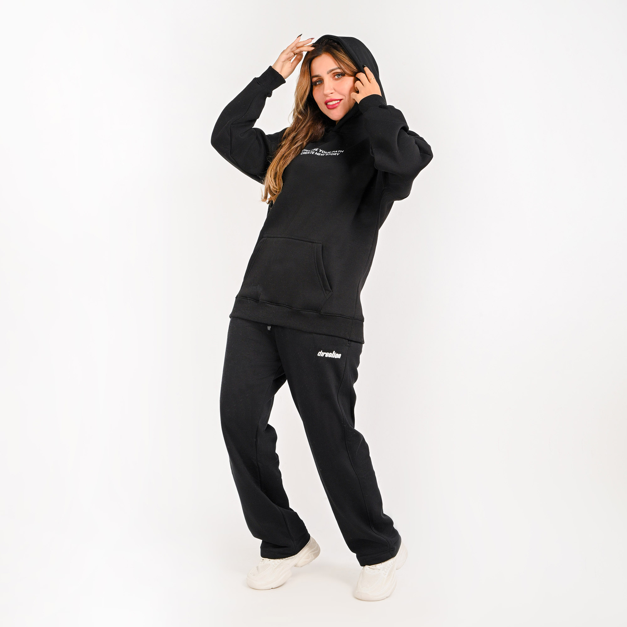 Change your path-unisex black hoodie