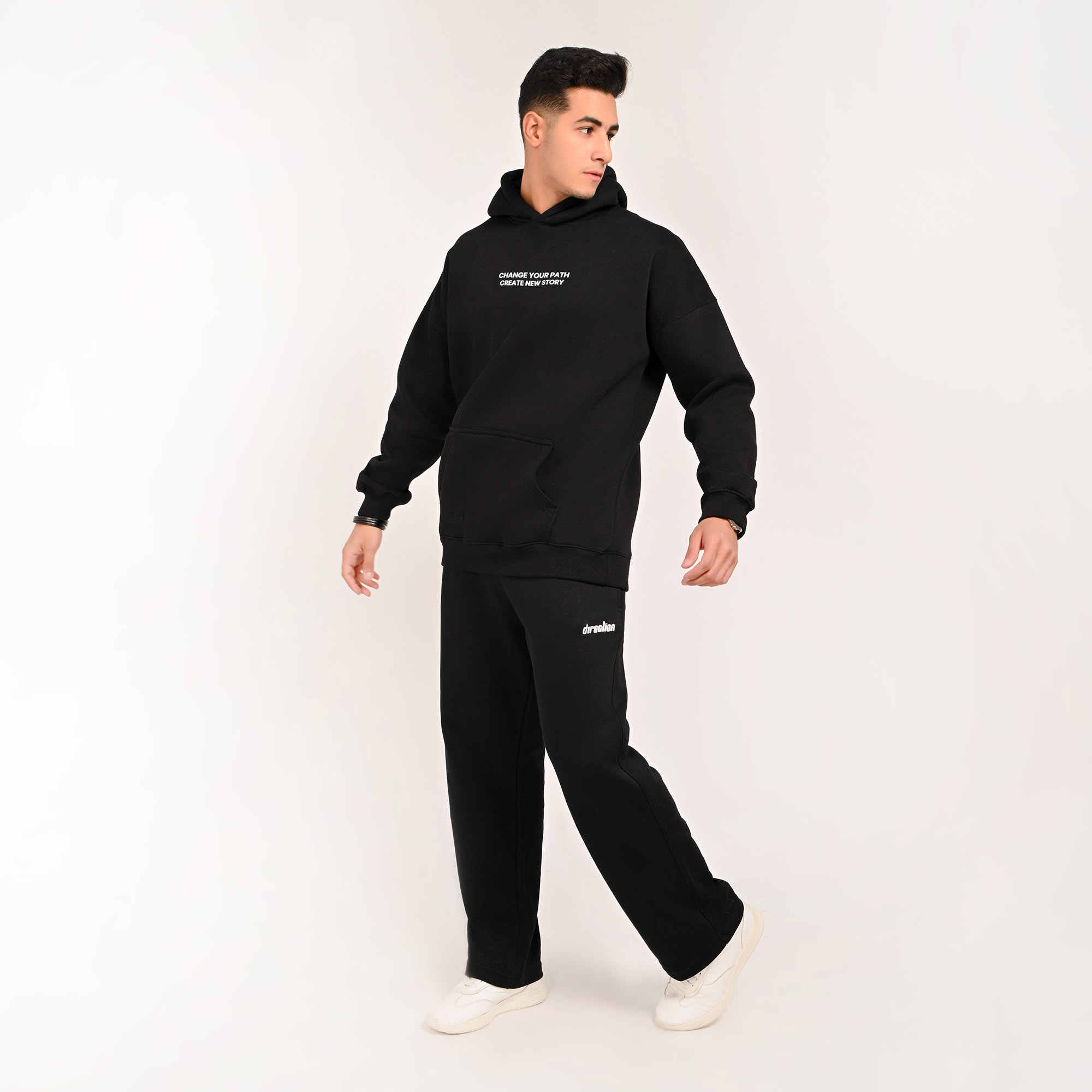 Change your path-unisex black hoodie