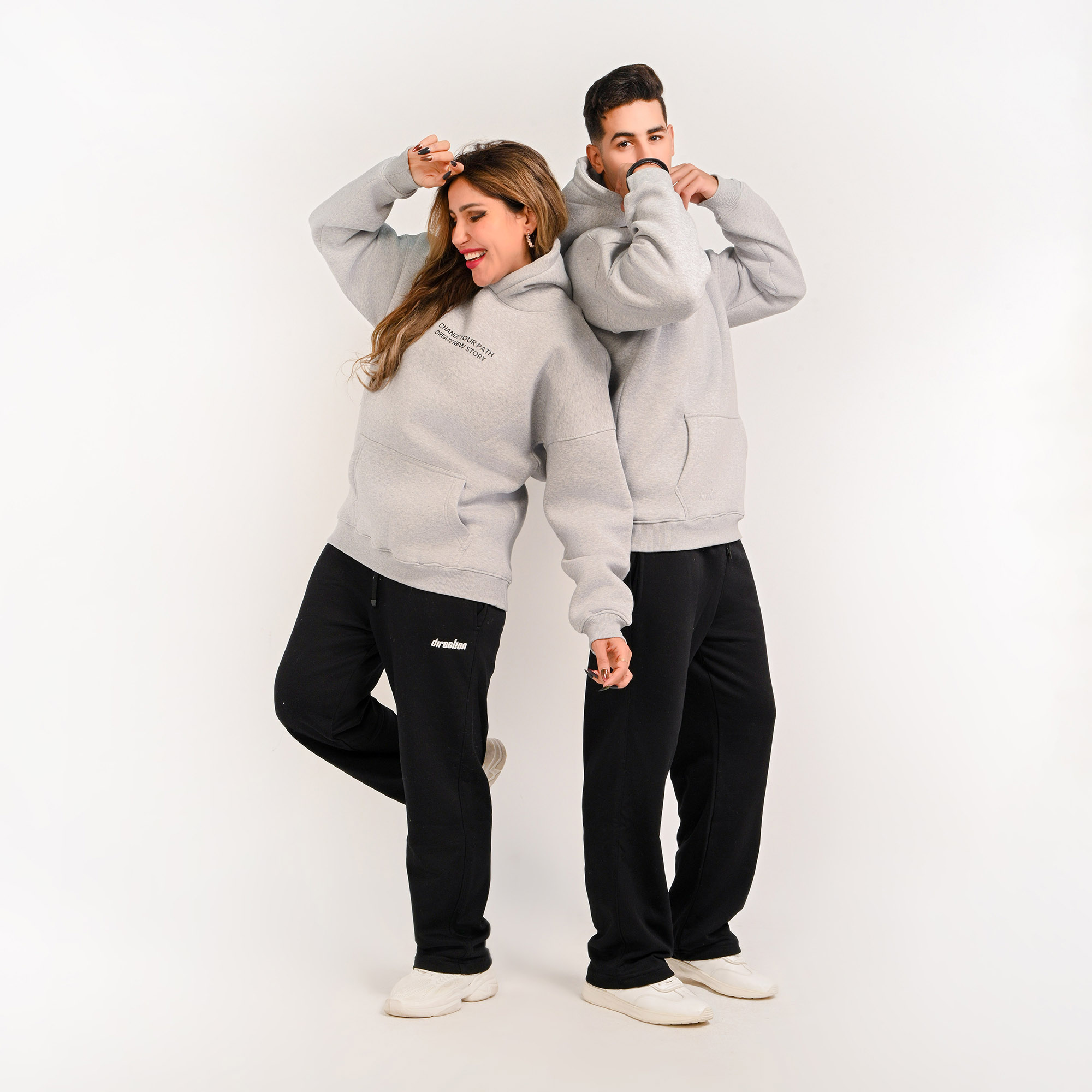 Change your path-unisex gray hoodie