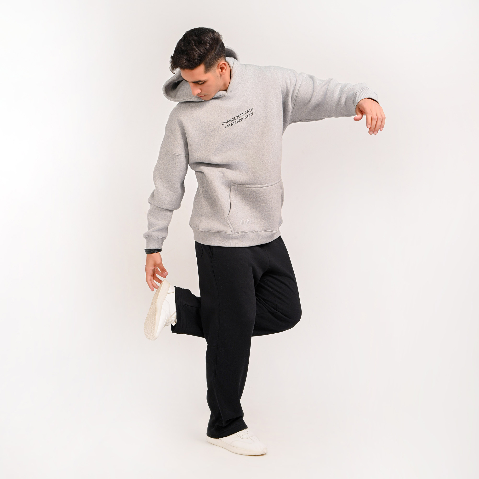 Change your path-unisex gray hoodie