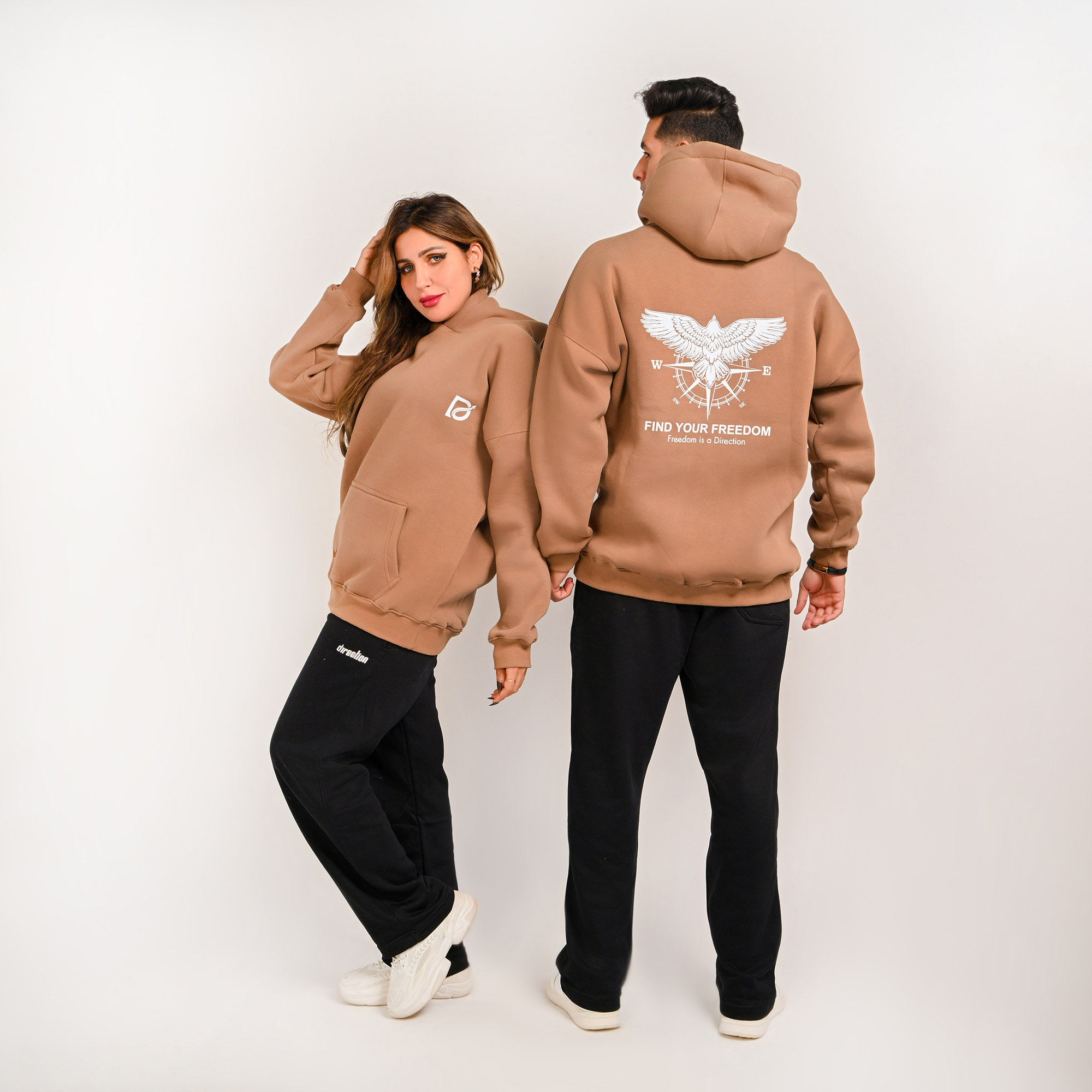 Find your freedom-unisex mocha brown hoodie - صورة إضافية