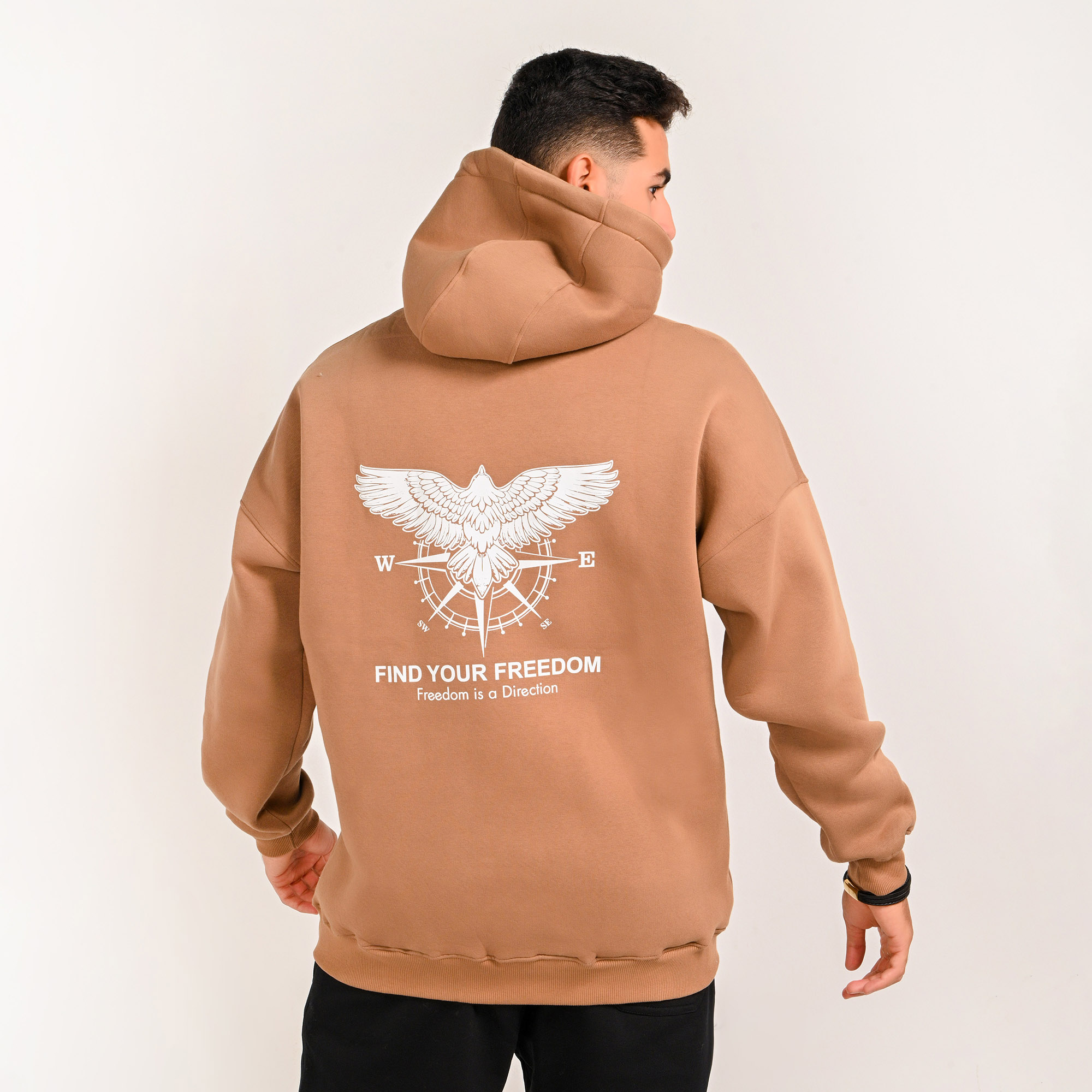 Find your freedom-unisex mocha brown hoodie