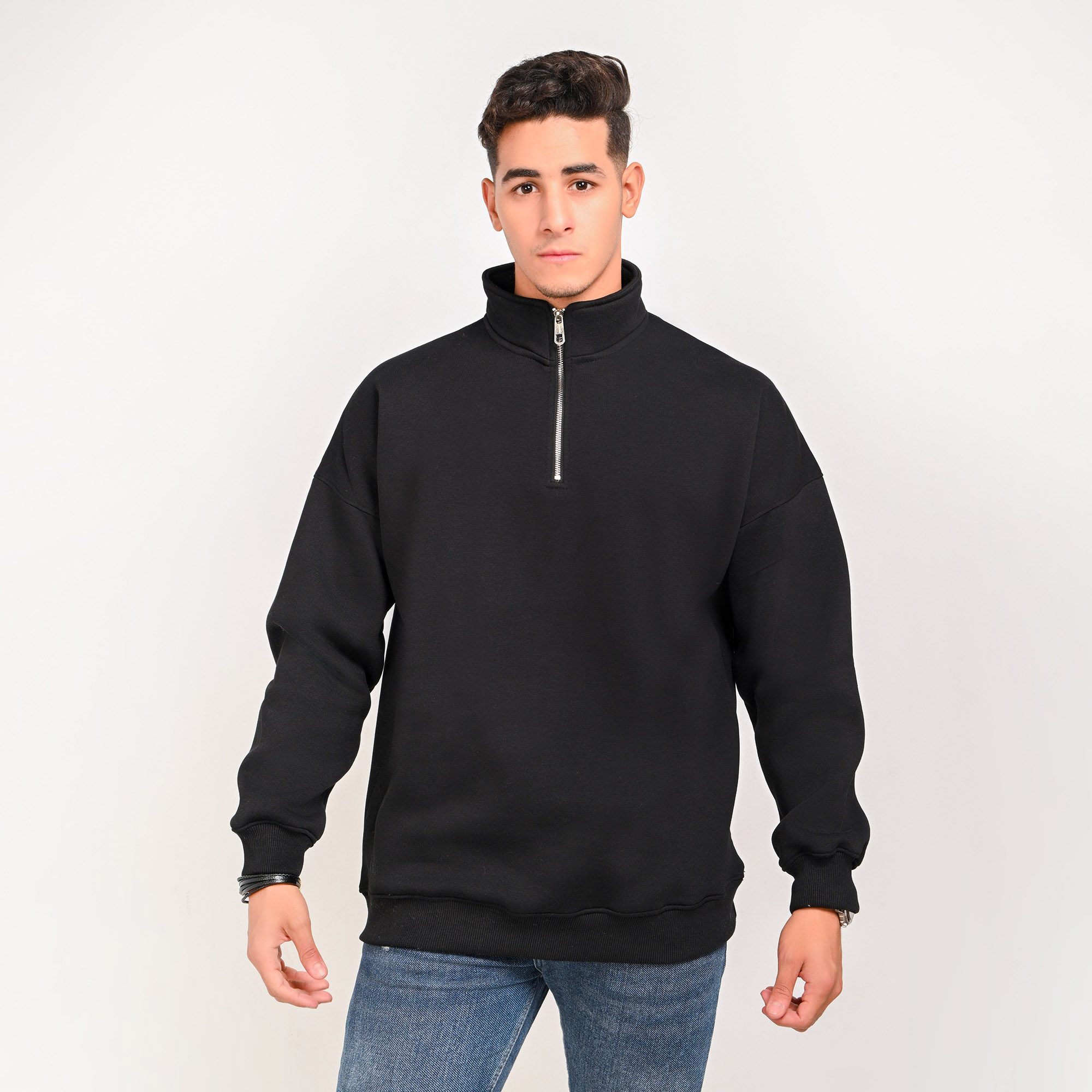 Unisex Black Quarter-Zip