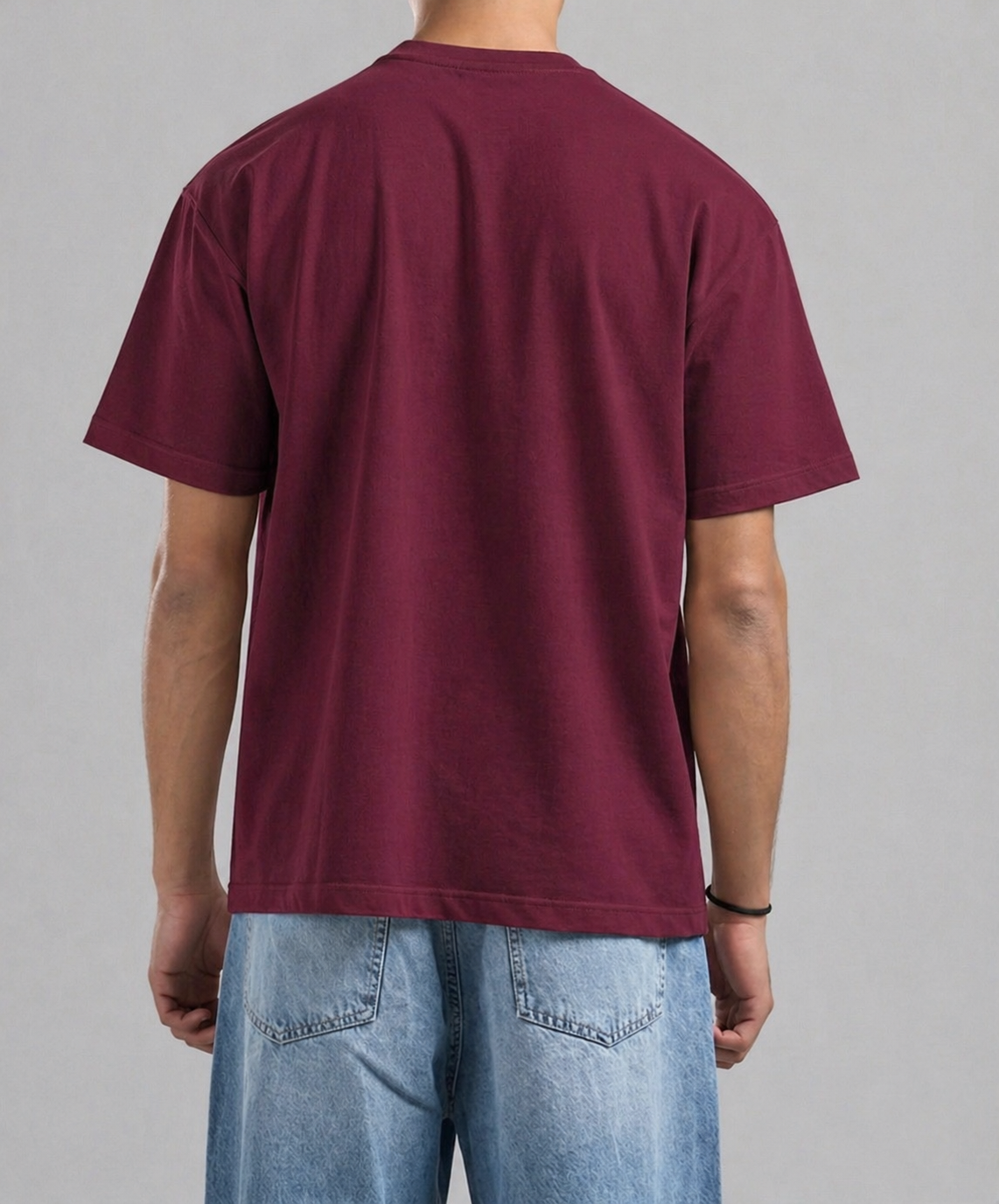 Unisex Basic Brugundy T- Shirt